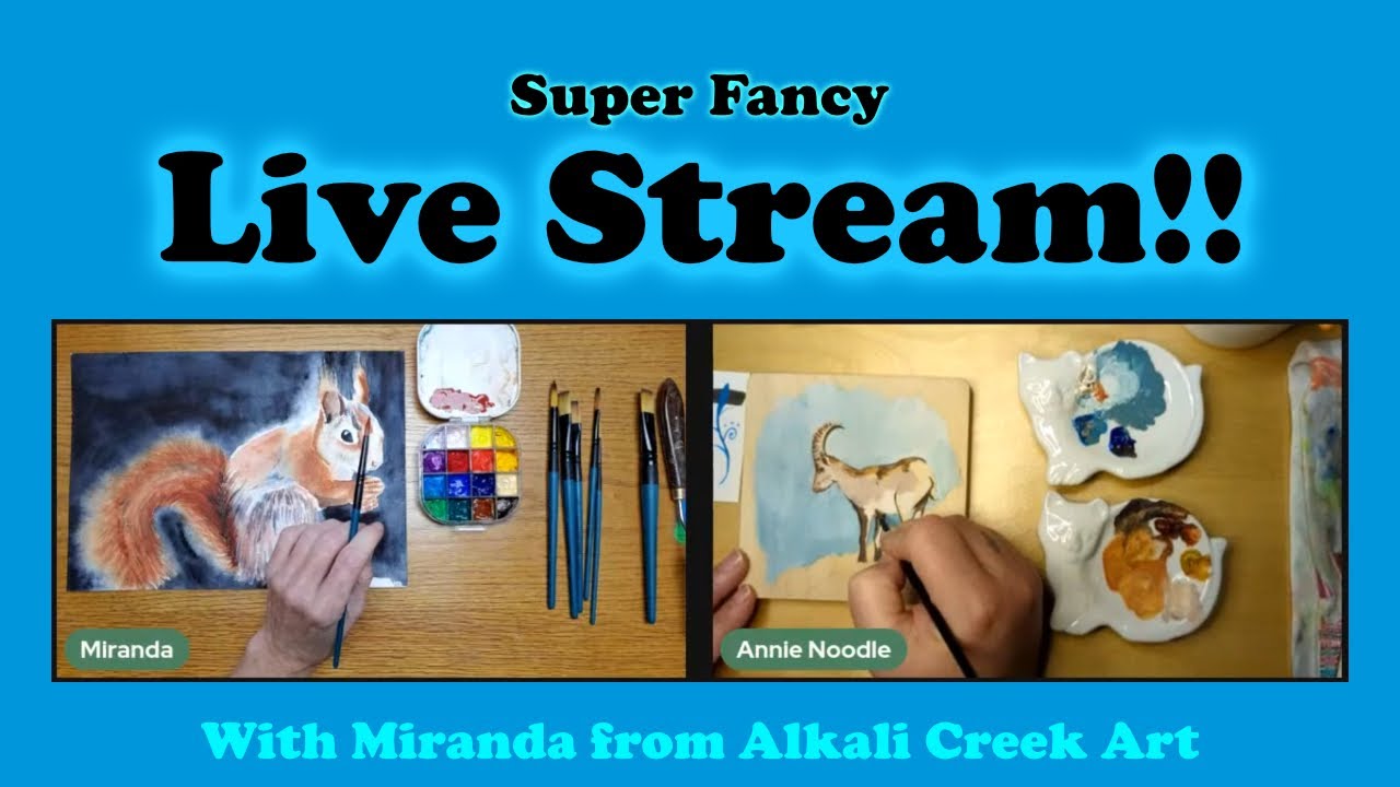 Livestream with Miranda Watson at Alkali Creek Art! 🎨❤️😎