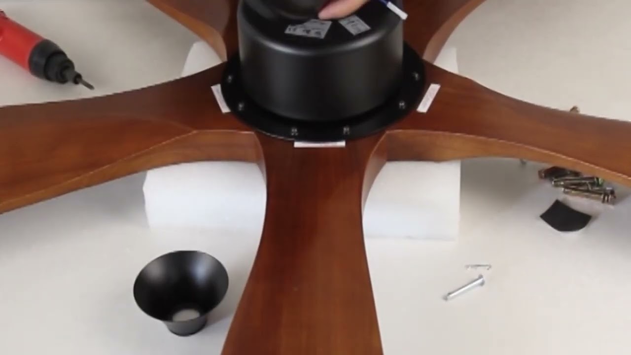 How to Install a 60-Inch 5-Blade Solid Wood Downrod Ceiling Fan with Light