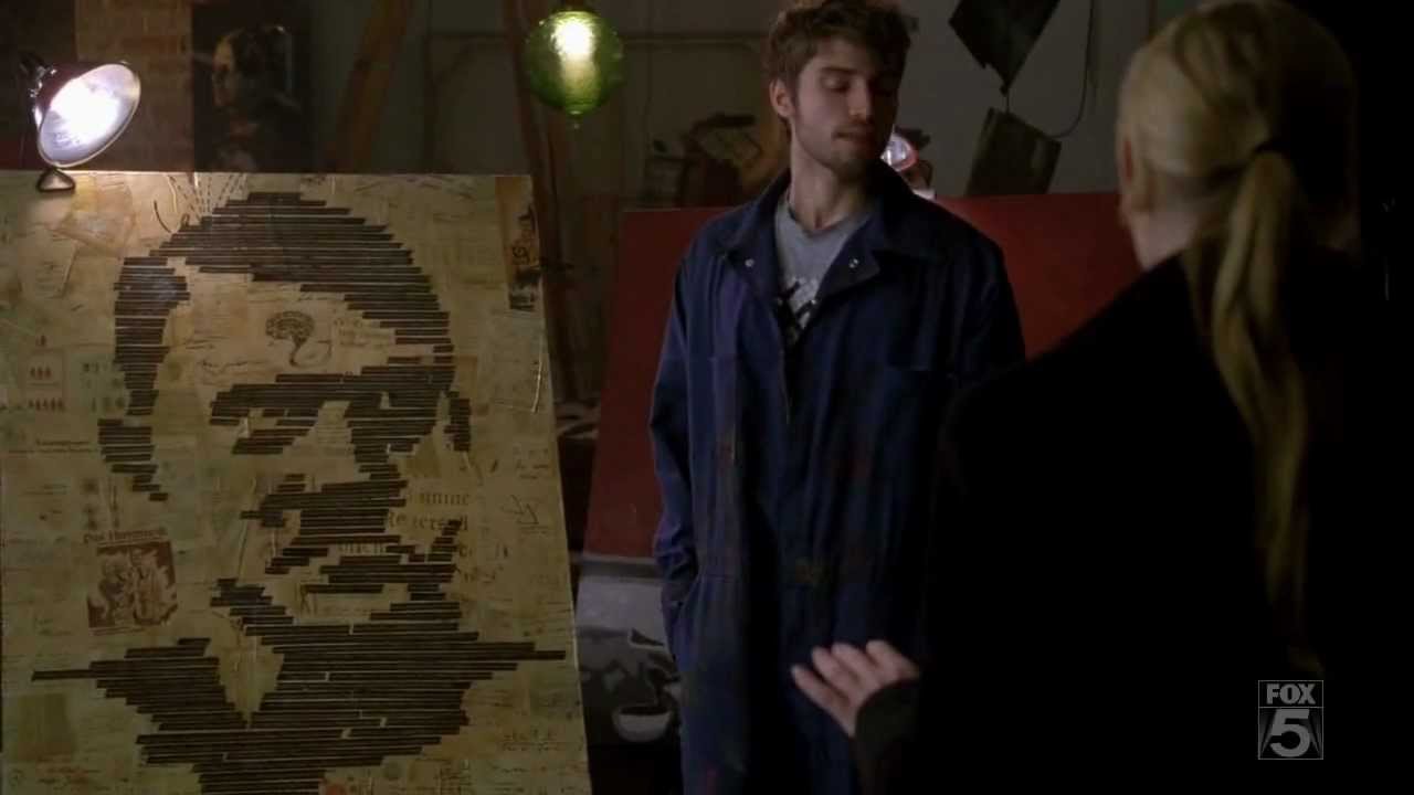 Fringe Season 2 Episode 13 Scene - Walter's Books Become Art