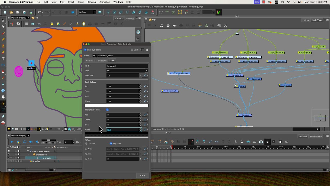 Гармоничная риггинговая система с использованием контроллера OGL.