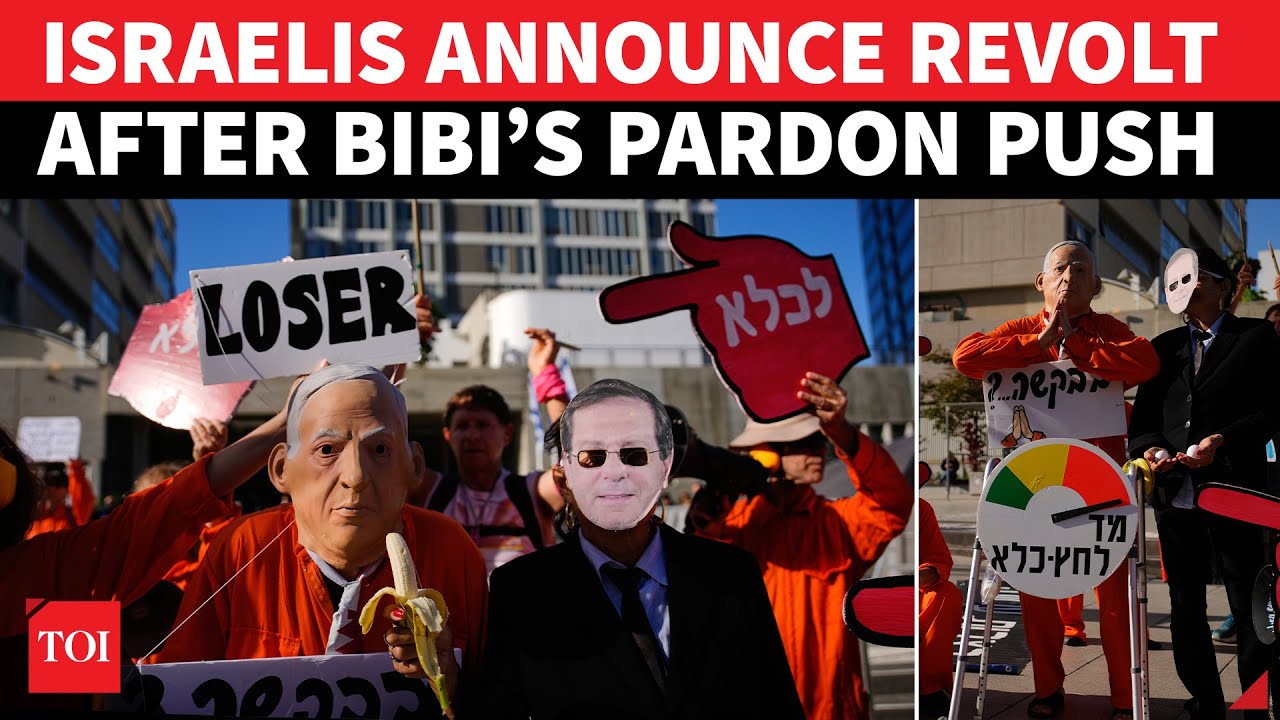Tel Aviv On Fire Over Netanyahu&rsquo;s Pardon Appeal; &lsquo;Don&rsquo;t Make It A Banana Republic&rsquo; | Watch
