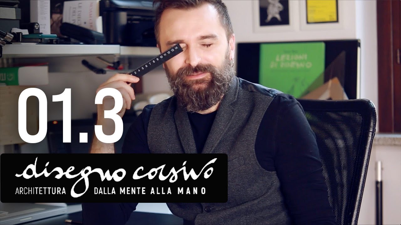 01.3 Dividere un segmento - Corso di Disegno Corsivo dell'architetto Francesco Guerini