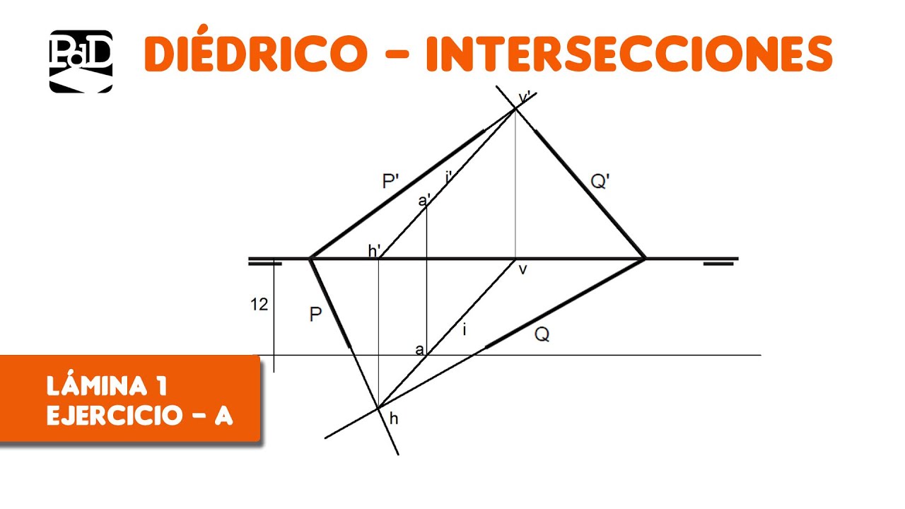 Pag. 1-A - Intersecciones - Ejercicios de Sistema Diédrico (SDO_INT_L1).
