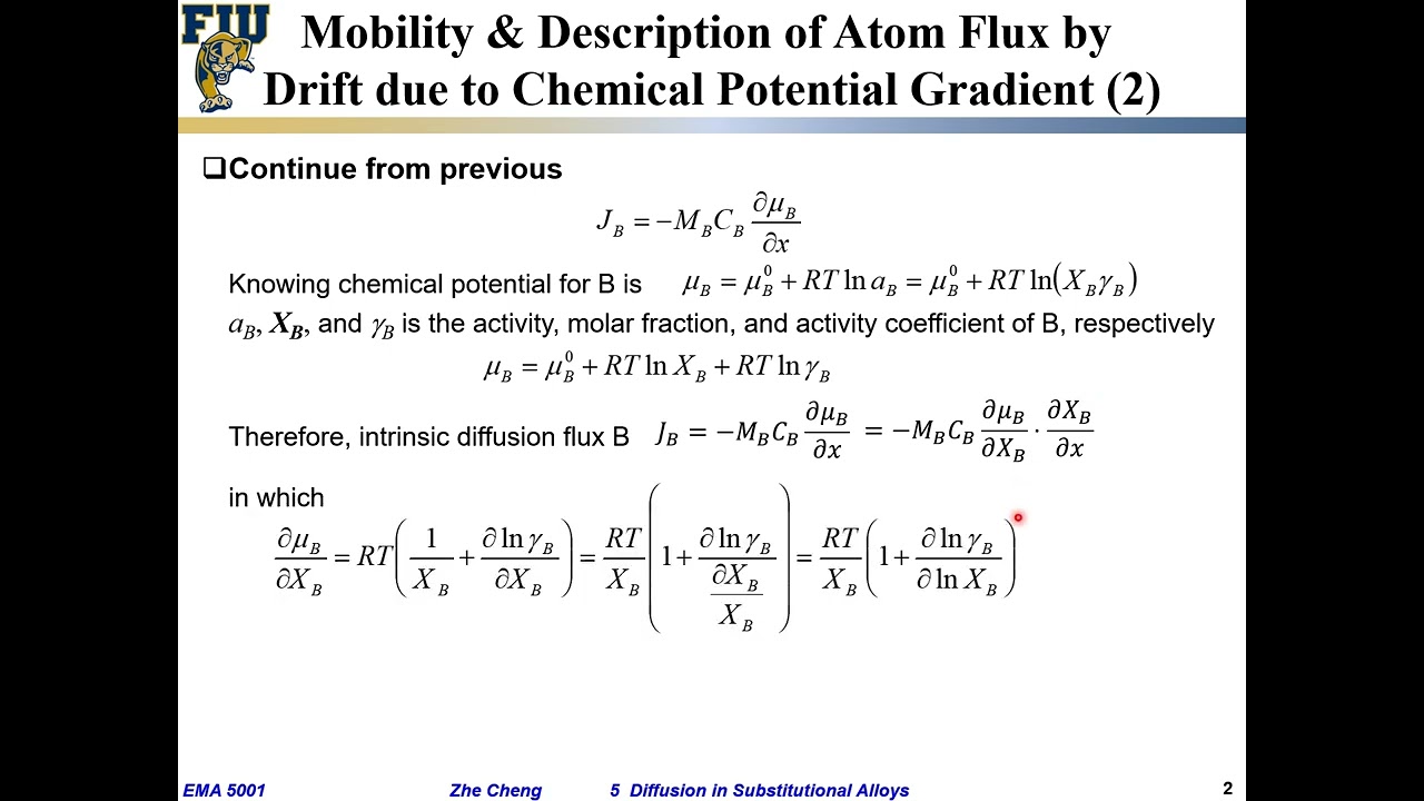 Kinetics of Materials L05-05 Mobility and Diffusion coefficient relationship