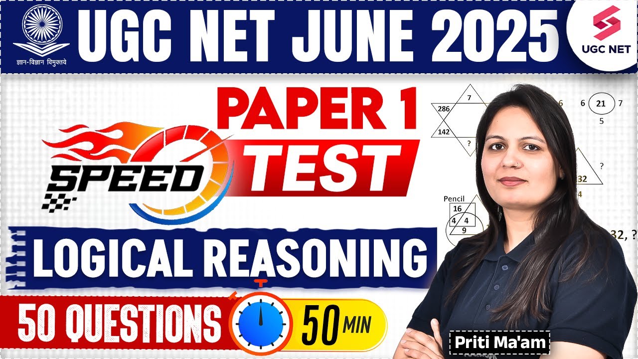 UGC NET Paper 1 | Logical Reasoning Questions UGC NET Paper 1 | UGC NET June 2025 Paper 1 By Priti