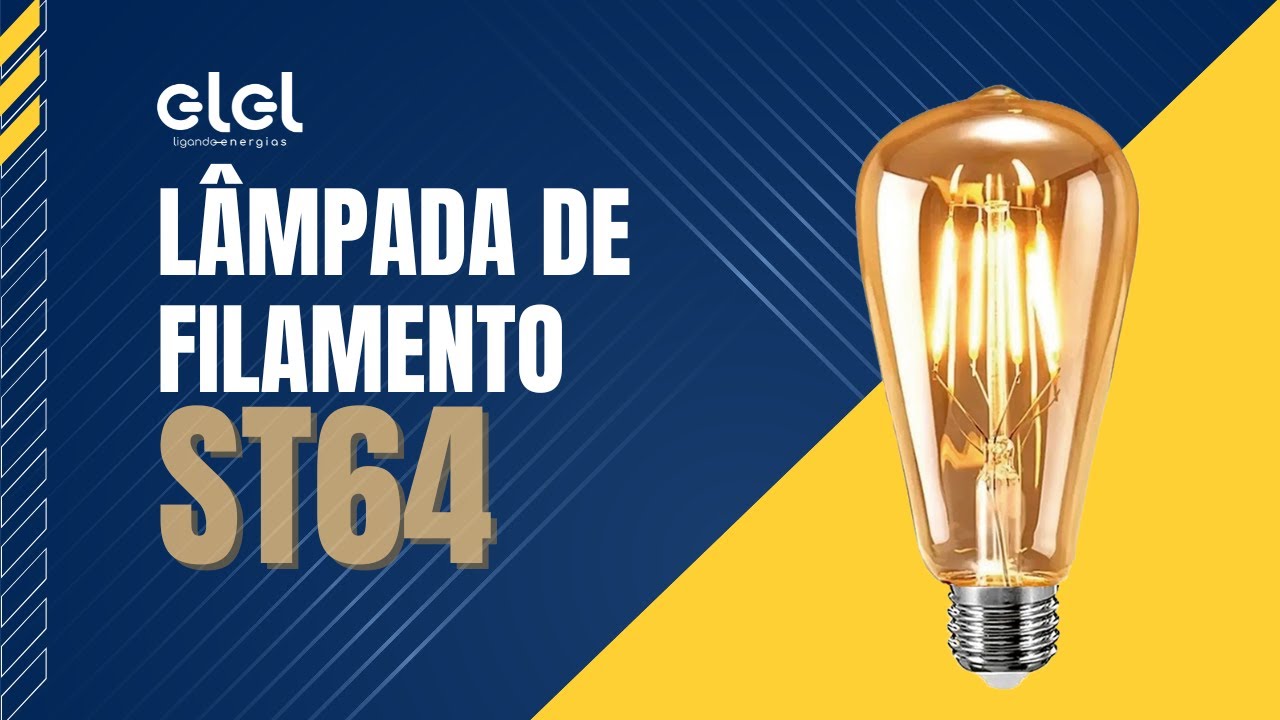 L&acirc;mpada de Filamento Led Bulbo ST64