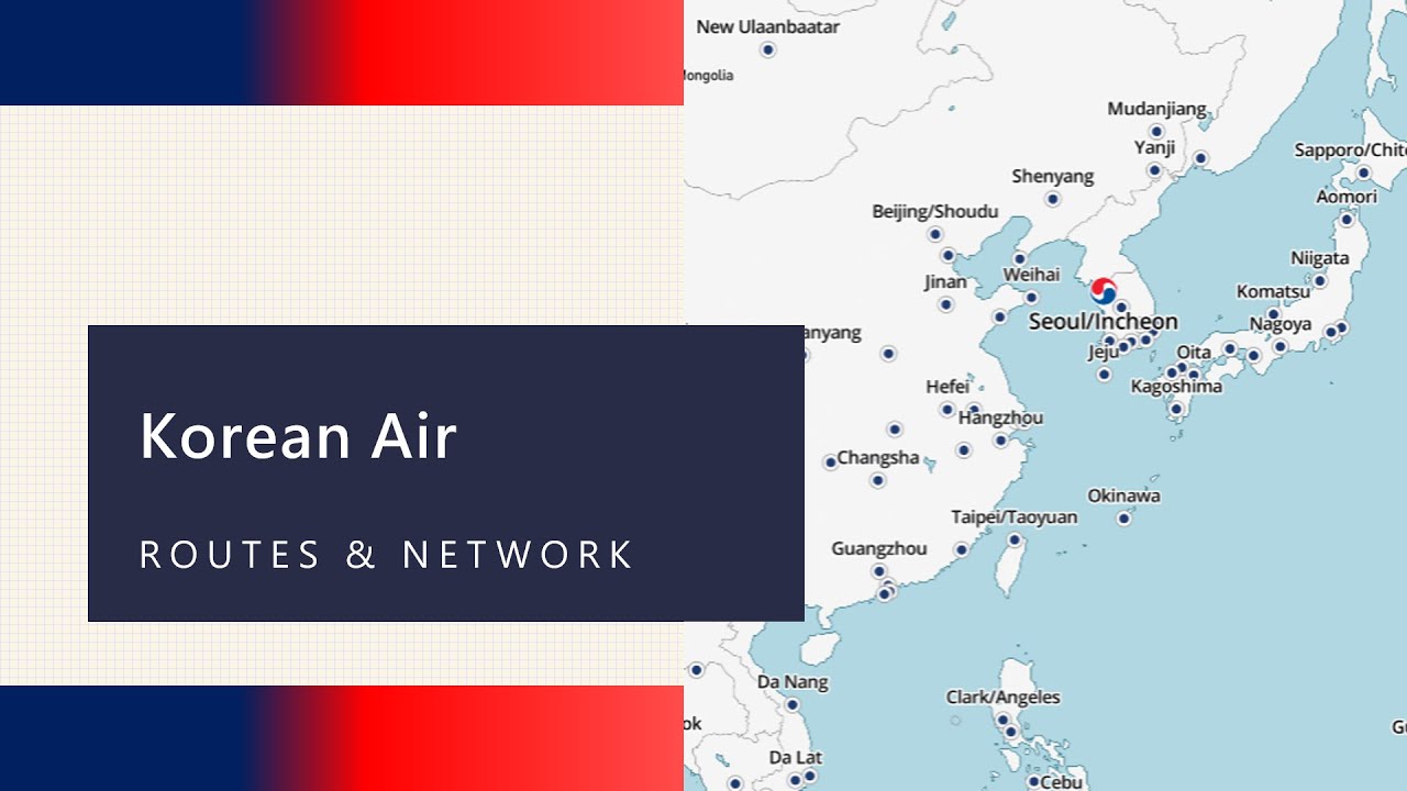 Routes and Network of Korean Air