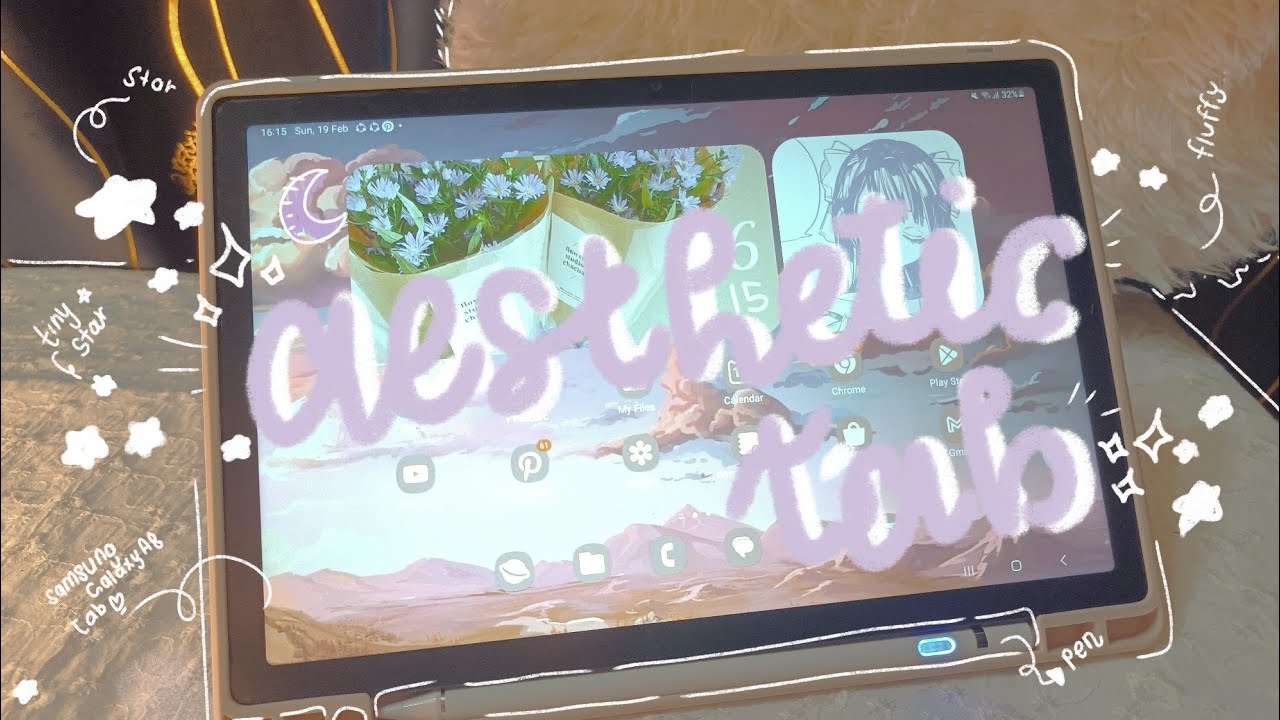 make my tab aesthetic ✨💌 Samsung Galaxy tab A8 + reorganizing