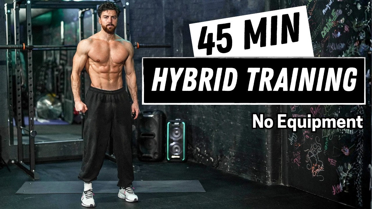 45 Min FULL BODY Hybrid Workout | No Equipment | Rowan Row
