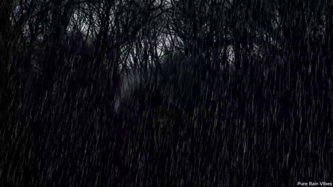 10H Intense Rain on Window for Peaceful Sleep