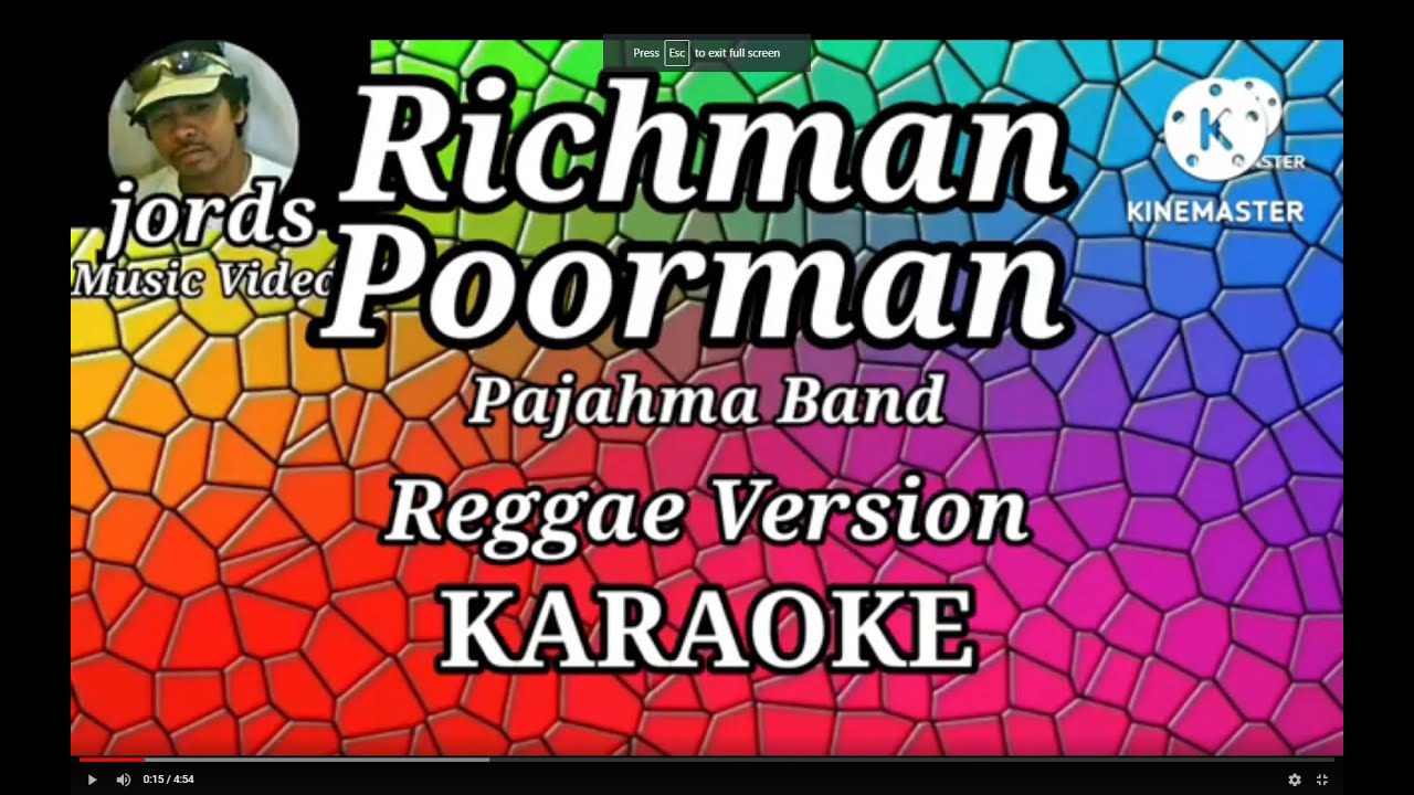 Richman poorman - Pajahma Band || Karaoke || Reggae version