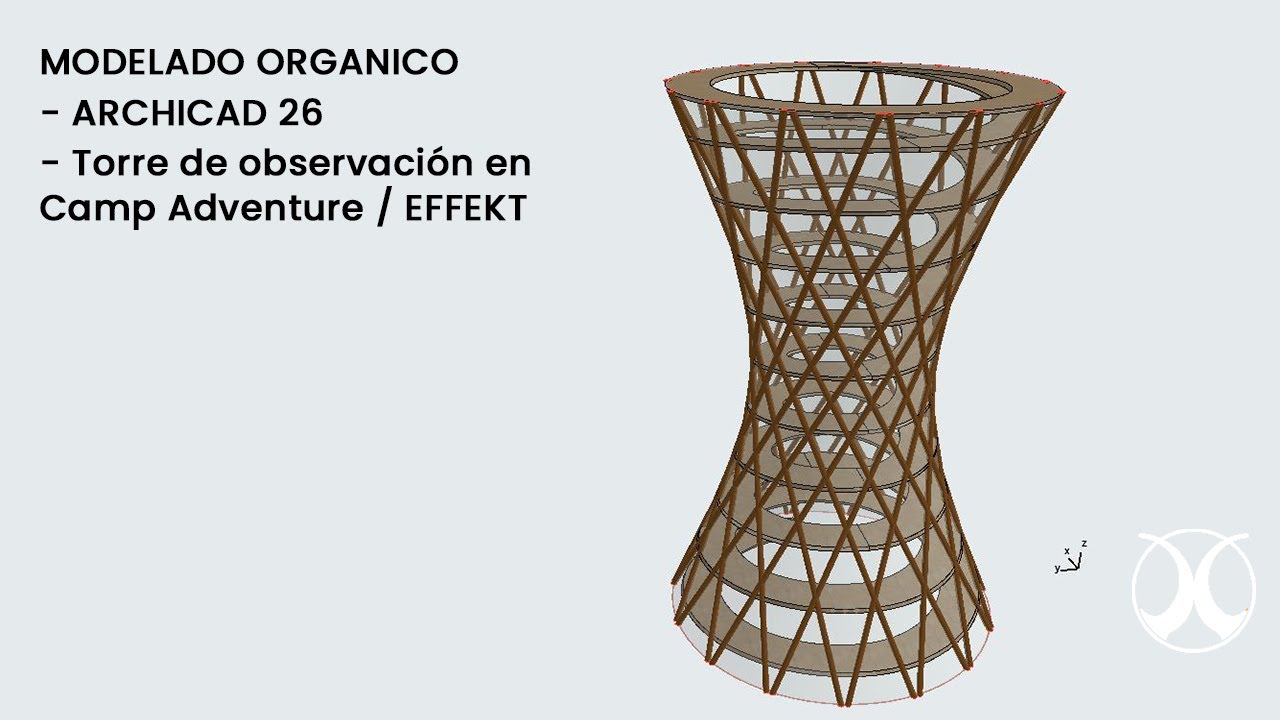 MODELADO ORGANICO - ARCHICAD 26 Torre de observación en Camp Adventure / EFFEKT - Video 1