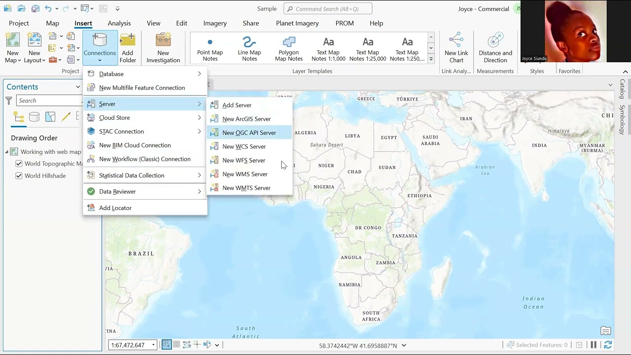 Добавьте слои WMS с помощью ArcGIS Pro