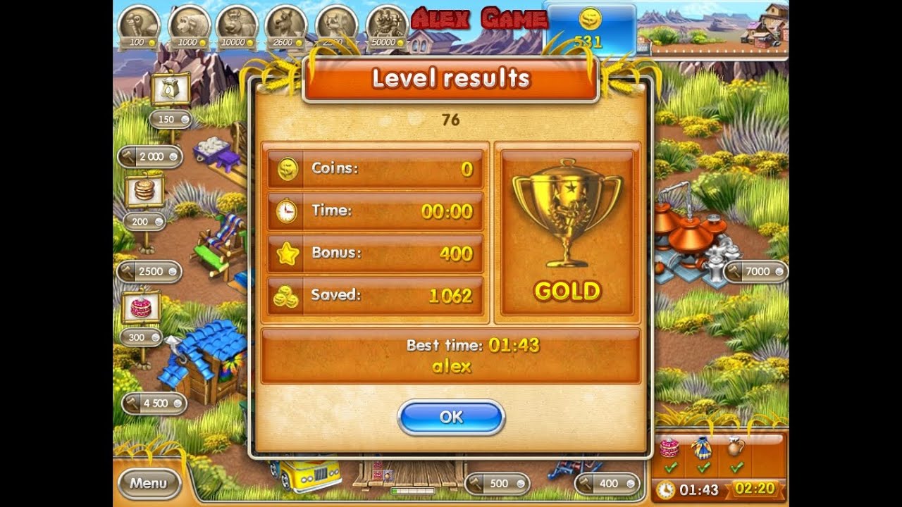 Farm Frenzy 3 American Pie (level 76) only GOLD Веселая ферма 3 Американский пирог Уровень 76 Золото