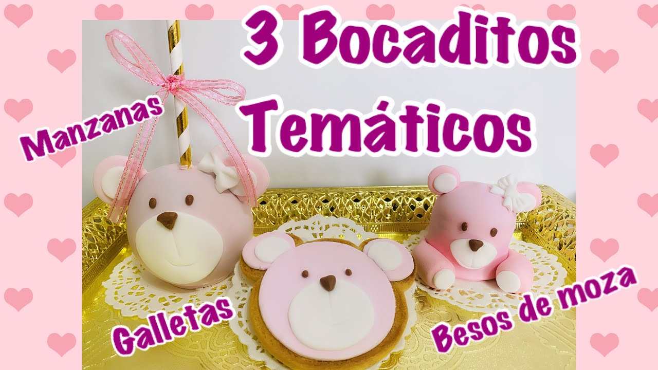 Decora tu mesa de fiesta con MANZANAS, GALLETAS Y BESOS DE MOZA TEMÁTICOS ( Tutorial decoración)