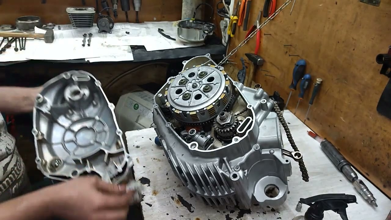 Yamaha Virago XV 250 сборка мотора ч2