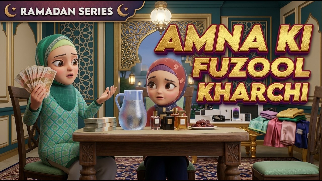 AMNA KI FUZOOL KHARCHI | EP 08 | Ramadan 2025 | Kaneez Amna Aur Raiqa Series 3D Islamic Cartoon