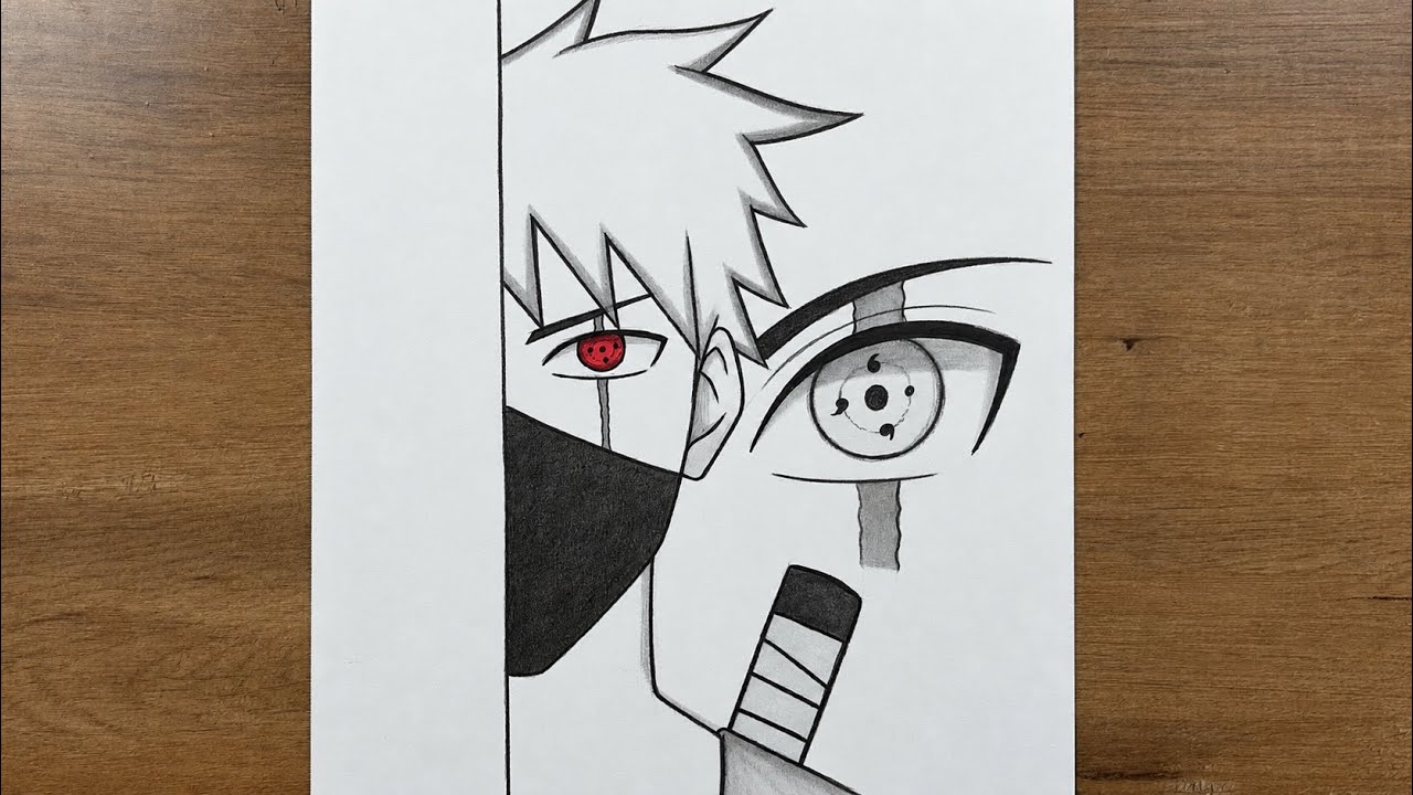 How to Draw Kakashi and Obito Sharingan | Easy Anime Drawing Tutorial