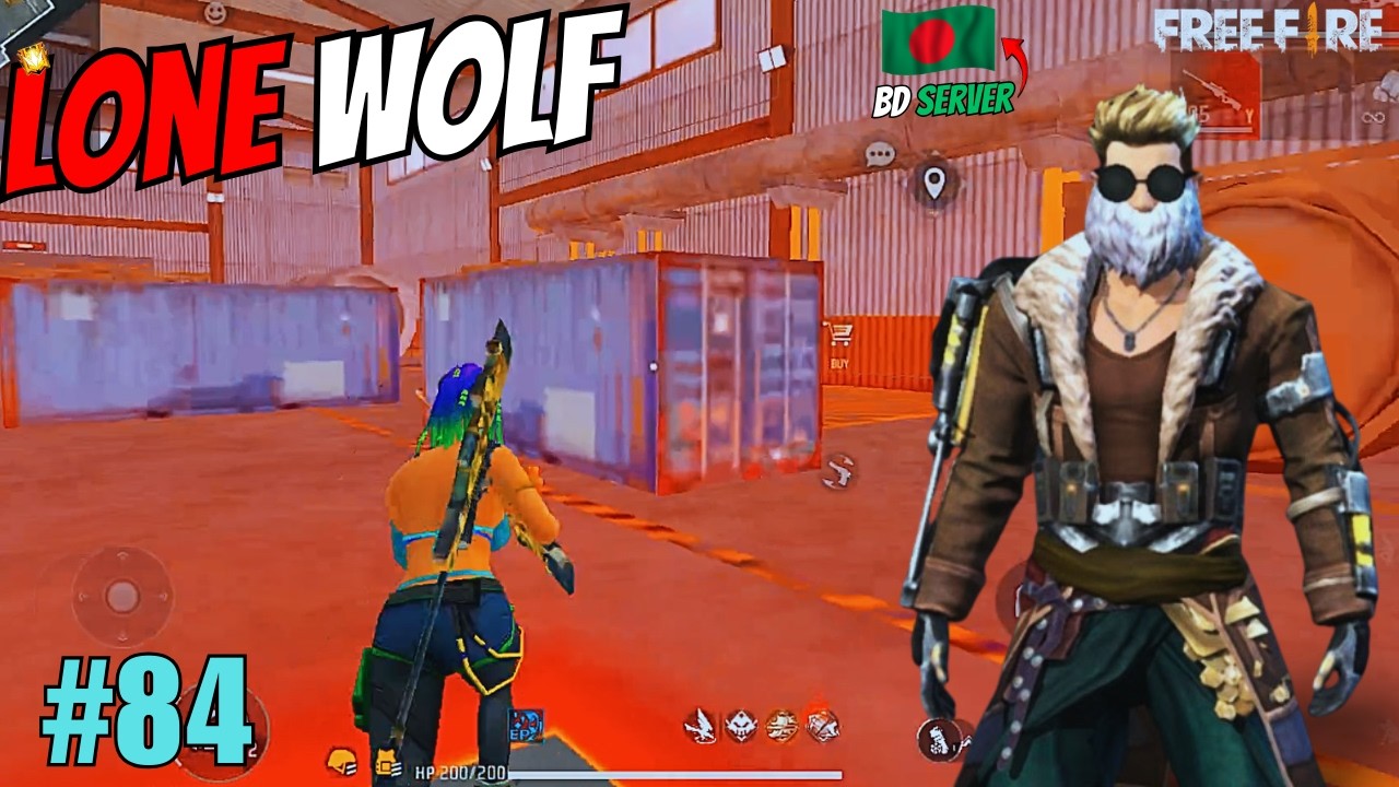 LONE WOLF RANK FREE FIRE GAMEPLAY  TG LITE  #84 || BD SERVER LONE WOLF SERIES ||  EP-84