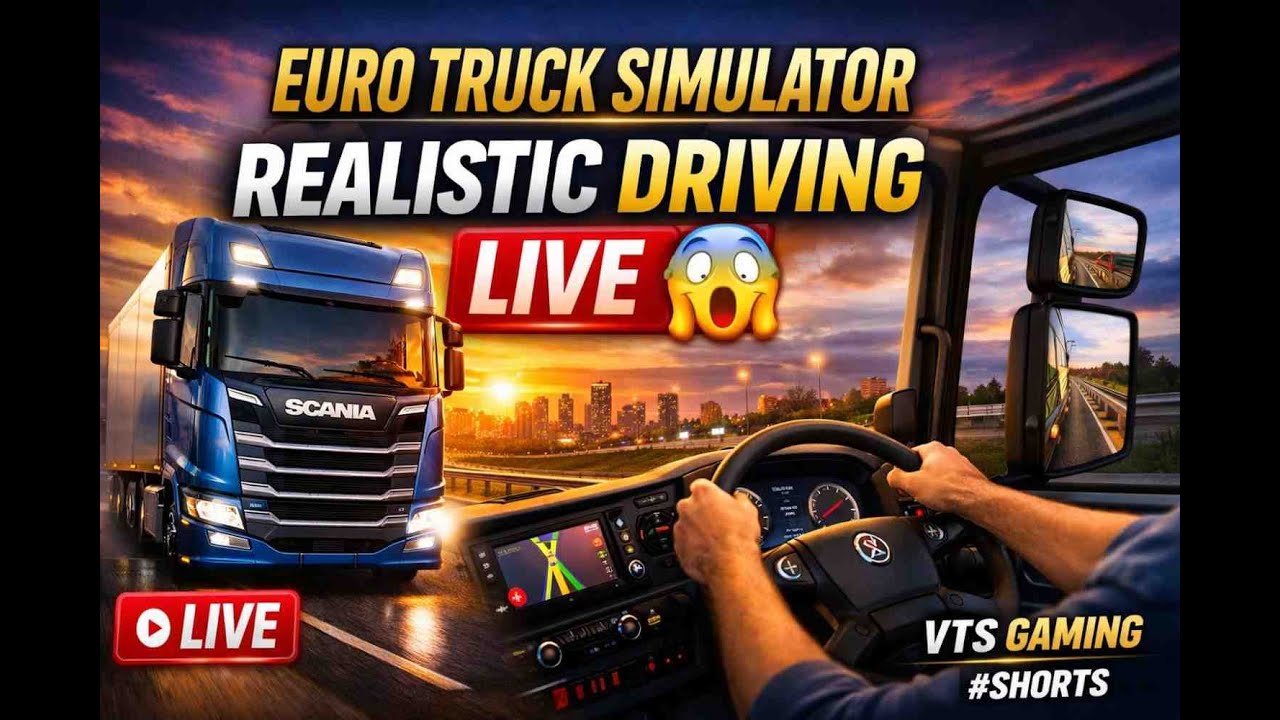 Euro Truck Simulator 🚛 | Realistic Driving LIVE 😱 | VTS Gaming #Shorts