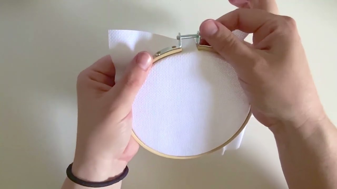 CROSS STITCH KIT TUTORIAL: Securing the cloth into your hoop