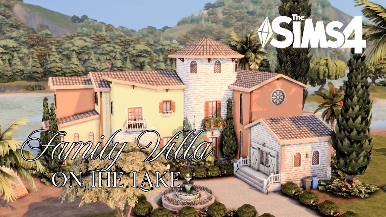 Family Villa on the Lake | The Sims 4 Speed Build | No CC |