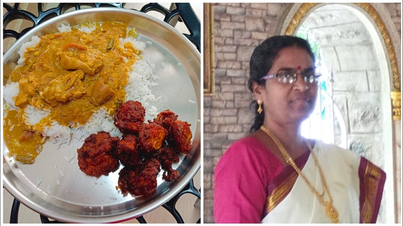 தலைக்கறி கிரேவி சிக்கன் 65 சிக்கன் குழம்பு மதிய சாப்பாடு