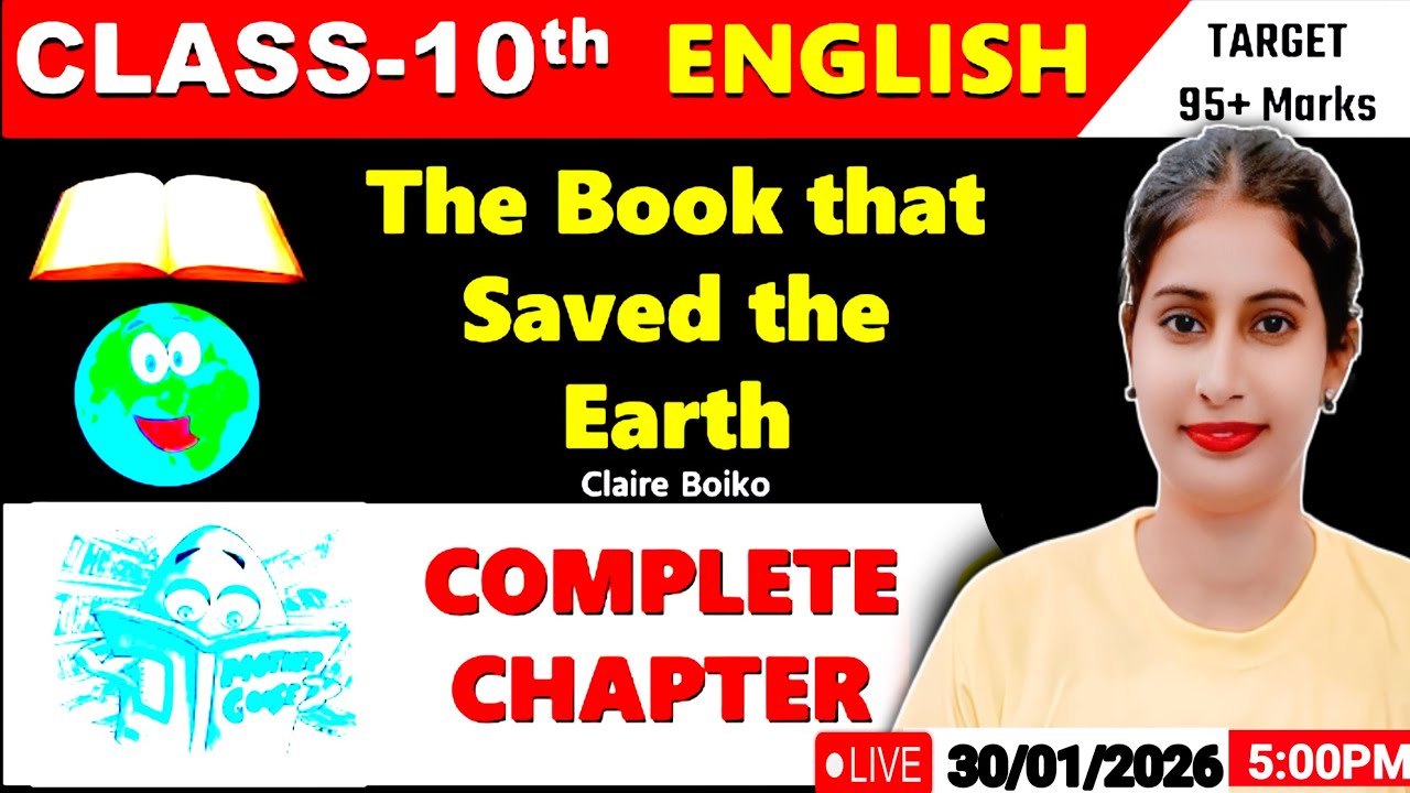 🔴 The Book That Saved the Earth 🔥 | Class 10 English | Hindi Medium