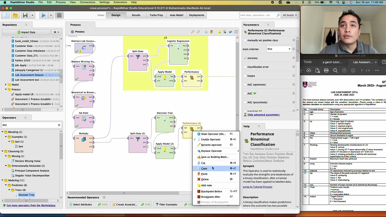 Apply 3 ML classification model using RapidMiner in under 10 min!!!