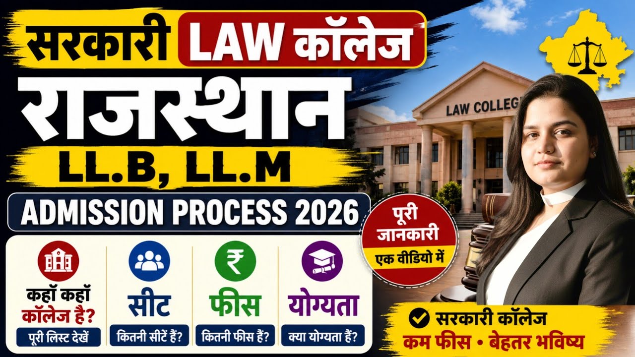 Government Law College In Rajasthan Admission Process 2026 |Govt Law College Fees,Seat & Eligibility