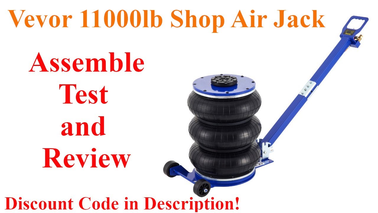 Vevor 11000lb Shop Air Bag Jack Assemble, Test and Review