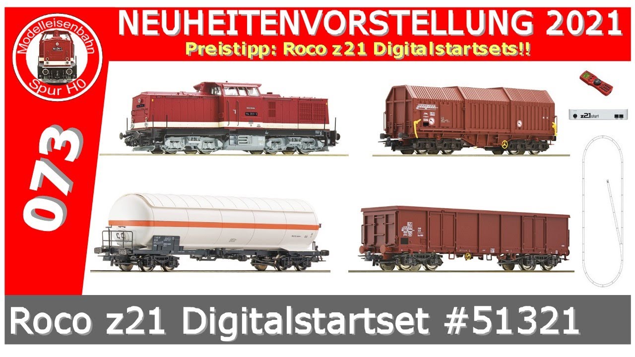 Roco Digital Startset z21 #51321 BR 114 + 3 Güterwagen DR Epoche IV DCC Kondensator Multimaus
