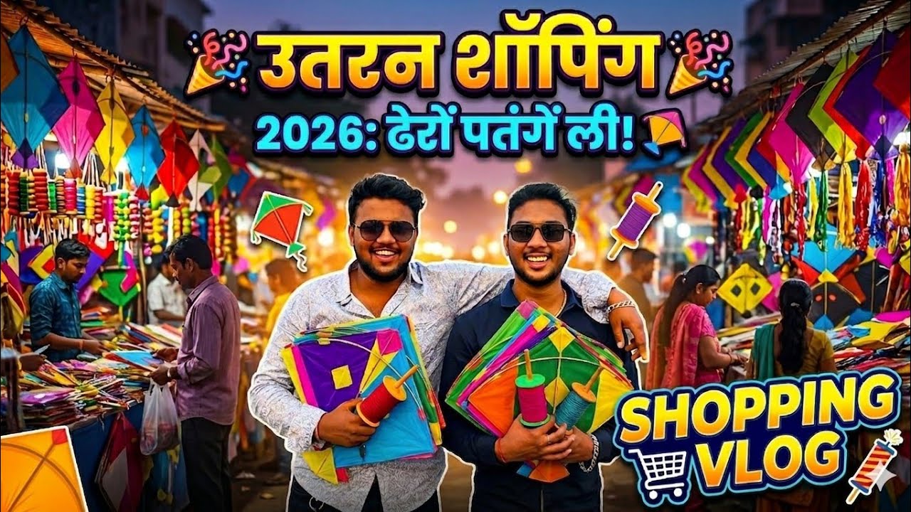 2026 Makar Sankranti shoping 🪁 ll ft.Jagdish Prajapati llft.Hitesh Prajapati ll ft. Parth Prajapati 
