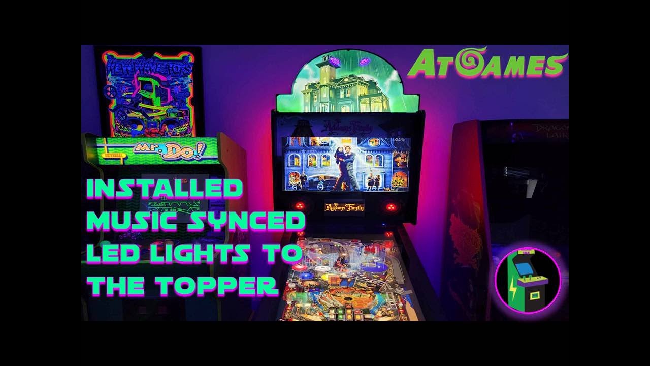 Atgames 4K Pinball: The Addams Family - Installed Music Synced LED Lights To The Topper!