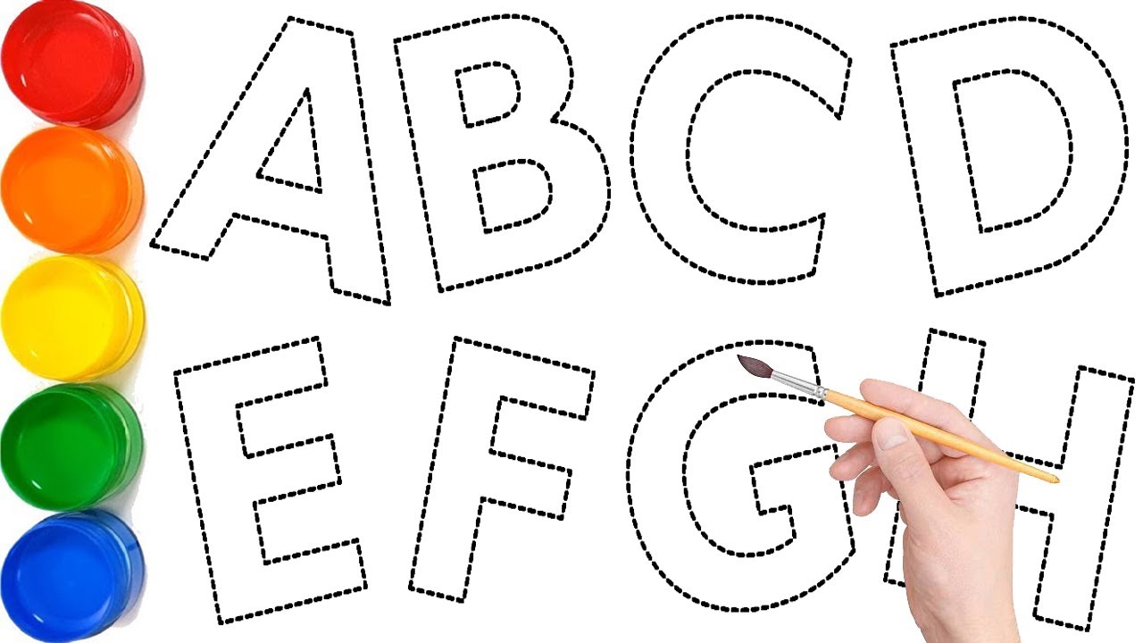 Phonics Song with 2D Alphabet A to Z // Draw & Paint Alphabet A to Z // ABCDEFGH  // KS ART