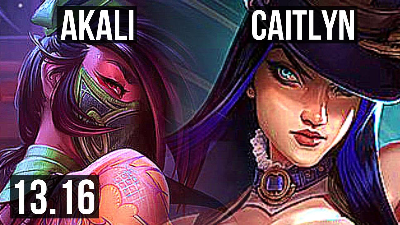 AKALI vs CAITLYN (MID) | 10 solo kills, 1.8M mastery, 900+ games, Legendary | NA Grandmaster | 13.16