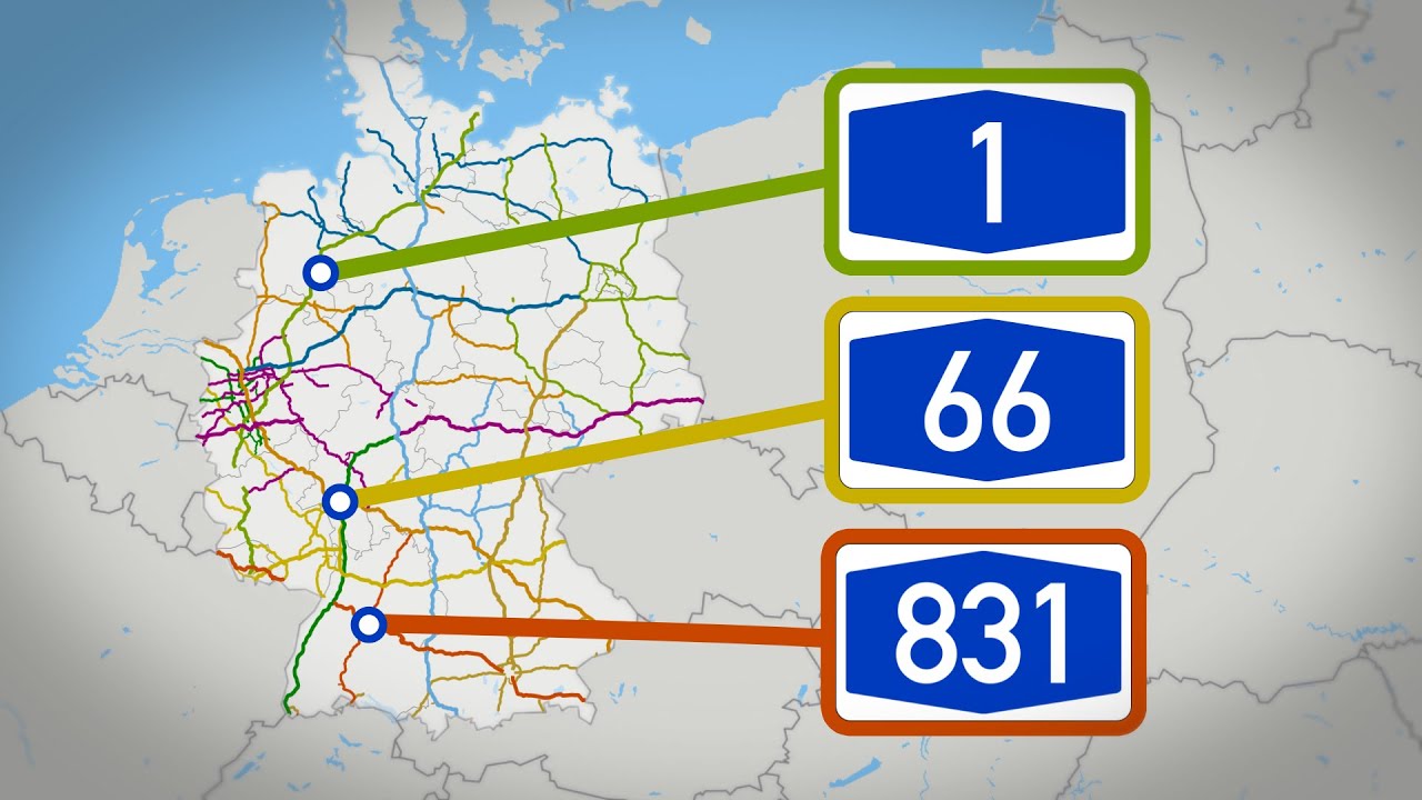 Wie werden deutsche Autobahnen nummeriert?