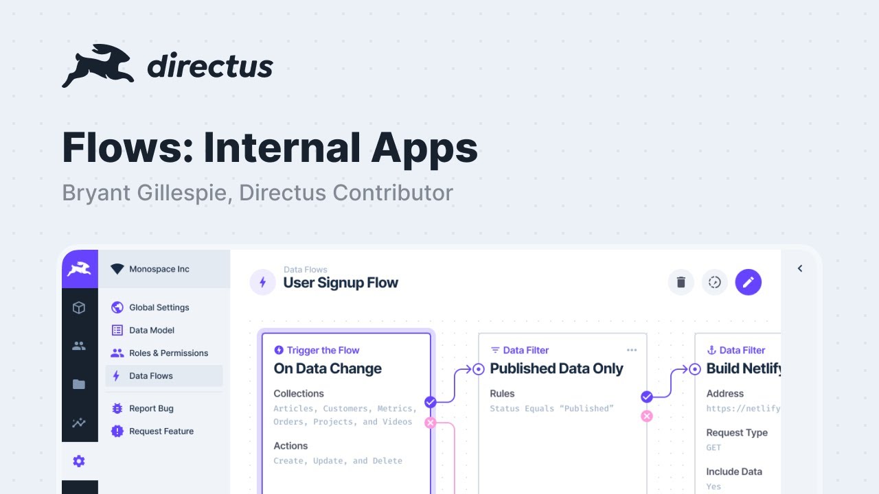 Automate Email Notifications & Sending / Receiving Webhooks for Internal Apps with Directus Flows