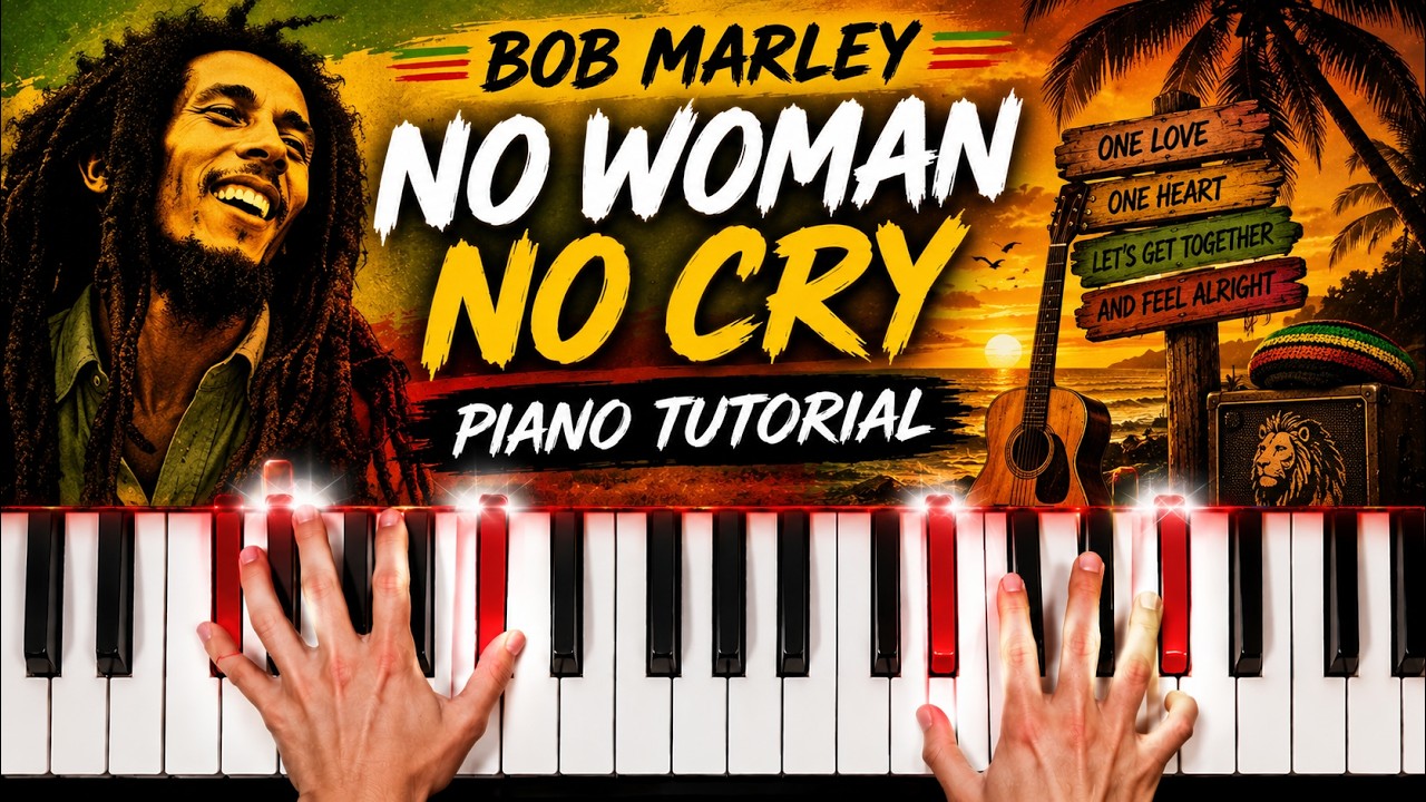 No Woman No Cry на пианино - Как играть песню Боба Марли No Woman No Cry на пианино!