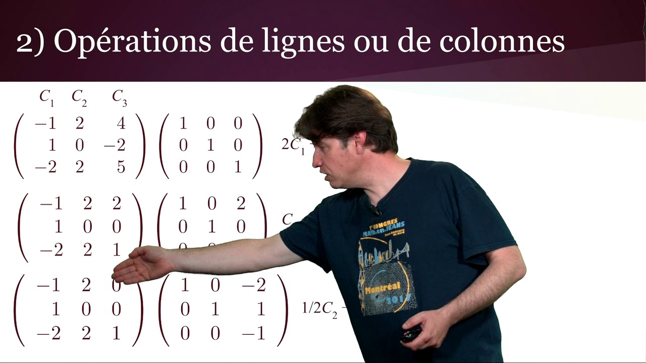 Calcul de l'inverse d'une matrice