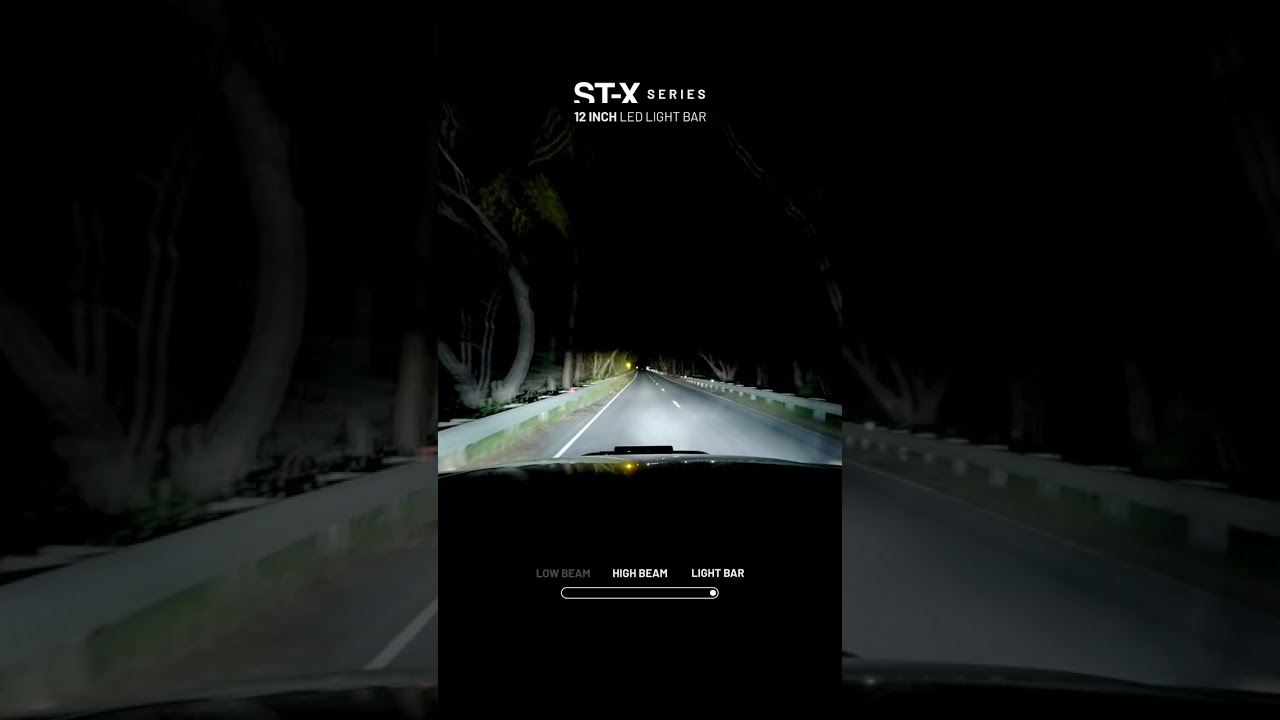 STEDI&trade; ST-X Series 12 Inch LED Light Bar Night Driving Footage  #stedi