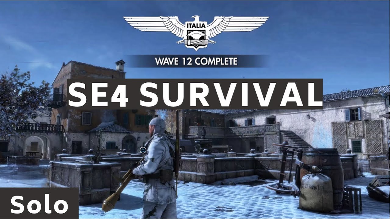 Sniper Elite 4 - SE4  - Survival Solo Winter Market on Difficulty Normal in 4k on 5-7-2022
