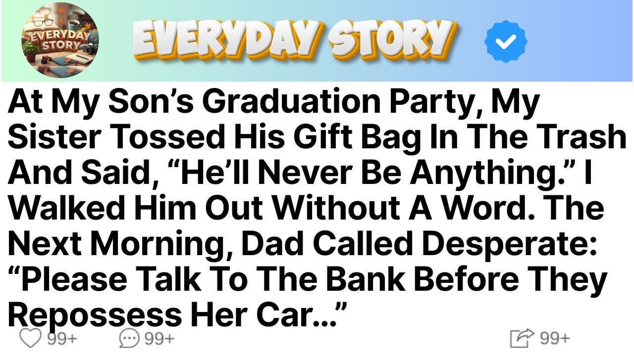 At My Son’s Graduation Party, My Sister Tossed His Gift Bag In The Trash And Said, “He’ll Never
