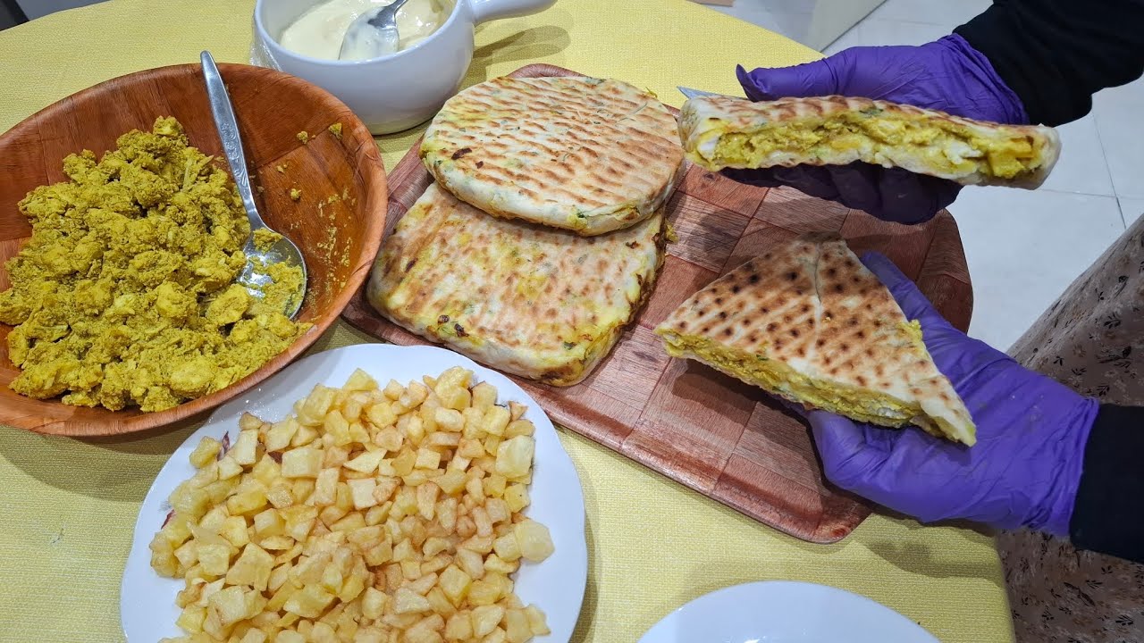 وصفة الطاكوس 🫓 بطريقة مختلفة وصفة ساهلة وبنينة 👍