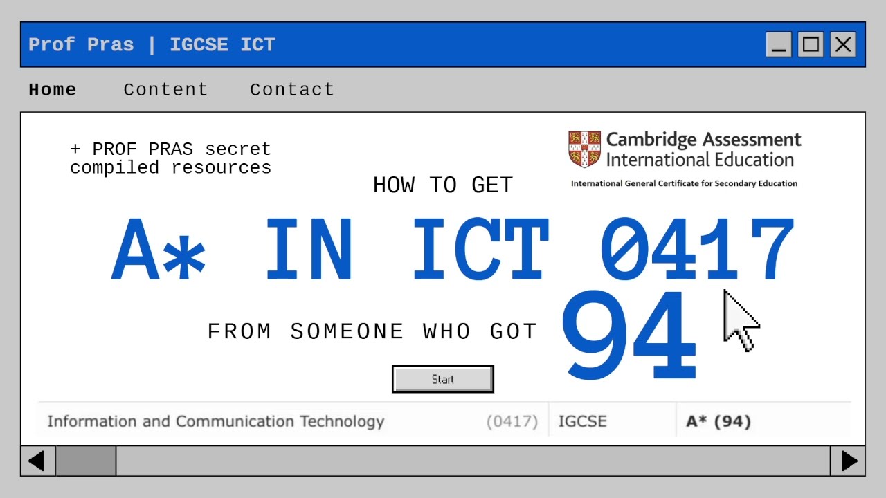 How I scored 94 (A*) in ICT IGCSE 0417