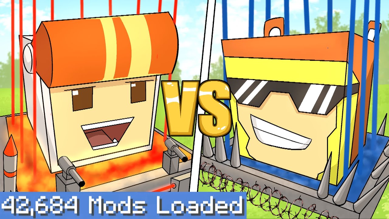 Socksfor1 VS Blaza SECURITY Base Battle on the Largest Minecraft Modpack