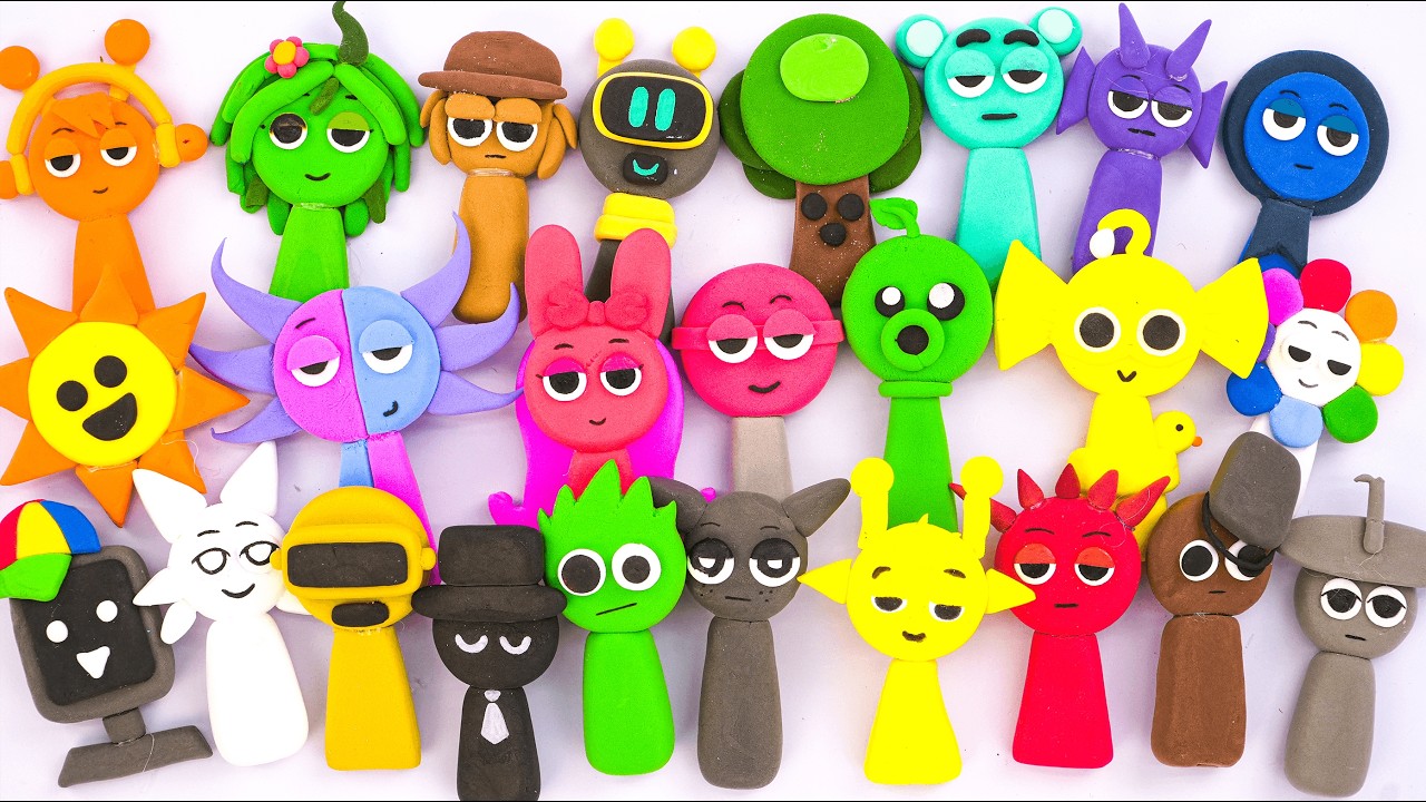 💖Paper DIY💖 Making Clay Incredibox SPRUNKI BLIND BOX Unboxing |  ASMR
