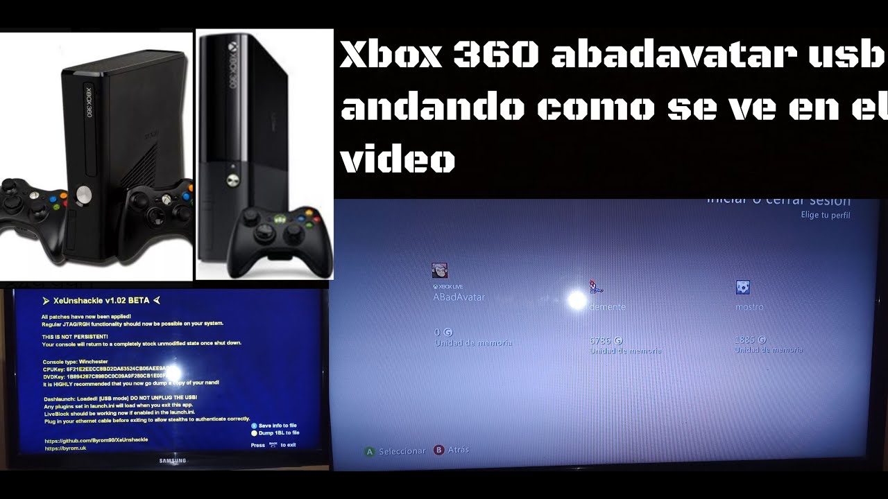 abadavatar xbox 360 andando como se ve en el video  x usb facil solo conectar y listo 