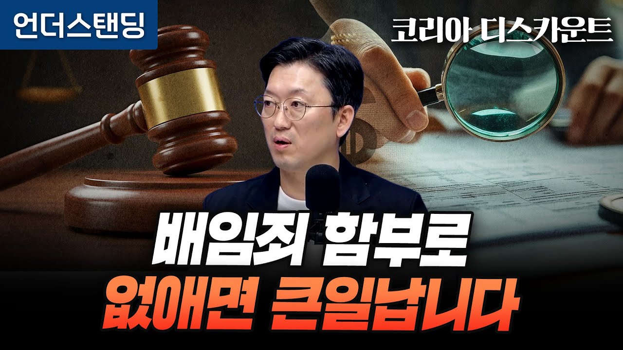 (13화) 배임죄 폐지 논란, 함부로 없애면 큰일납니다 | 코리아 디스카운트 13화 | 와이즈포레스트 천준범 변호사/대표