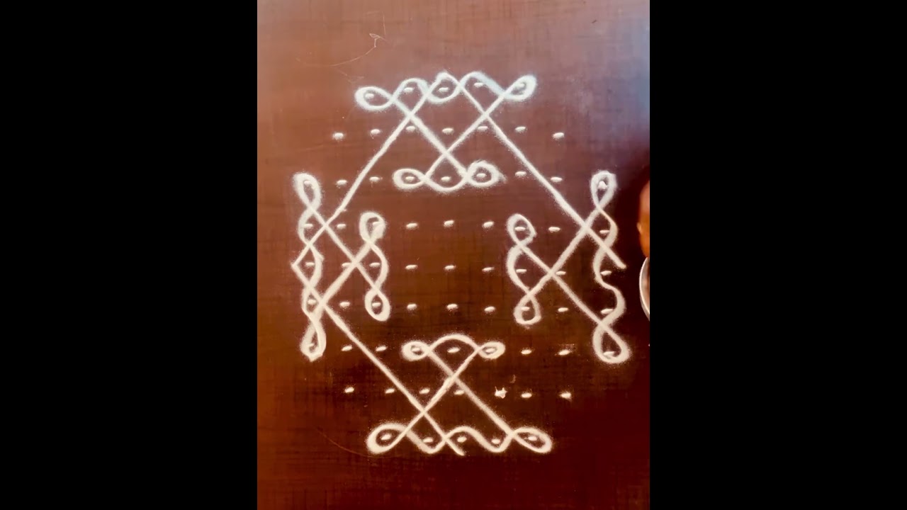 7*5 Rangoli #indianrangole #dotrangoli #youtubevideo 